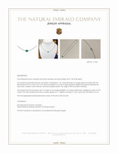 1.45 Ct. Emerald and Natural Diamond Tennis/Riviere Necklace, 14K White Gold Appraisal