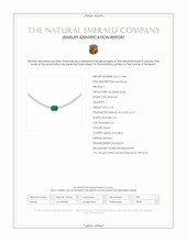 1.45 Ct. Emerald and Natural Diamond Tennis/Riviere Necklace, 14K White Gold Scan Report