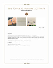 8.18 Ct.Tw.Total Carat Weight Blue Sapphire Tennis/Line Bracelet, 14K White Gold Appraisal