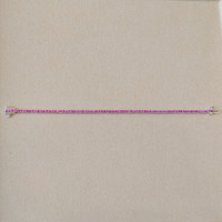3.47&nbsp;Ct.Tw.Total Carat Weight Pink Sapphire Tennis/Line Bracelet, 14K White Gold Image