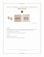 5.40 Ct.Tw.Total Carat Weight Pink Sapphire Hoops Earrings, 14K Yellow Gold Appraisal