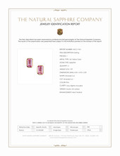 1.09 Ct.Tw.Total Carat Weight Pink Sapphire Studs Earrings, 14K Yellow Gold Scan Report