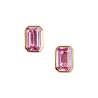 1.09 Ct.Tw. Sapphire 14K Yellow Gold earring