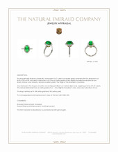 2.47 Ct. Emerald and Natural Diamond Pave Ring, 18K White & Yellow Appraisal