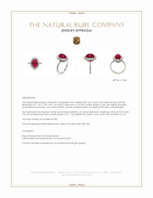 4.57 Ct. Ruby and Natural Diamond Pave Ring, Platinum 950 Appraisal