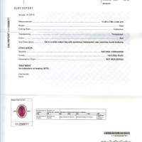 4.57 Ct. Ruby and Natural Diamond Pave Ring, Platinum 950 Scan Report