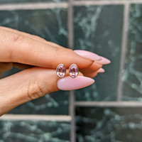 1.47&nbsp;Ct.Tw.Total Carat Weight Bluish Purple Sapphire Studs Earrings, 14K Yellow Gold Life Style
