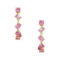 1.41 Ct.Tw. Sapphire 14K Yellow Gold earring
