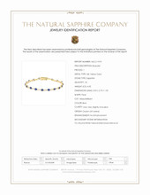 4.05 Ct.Tw.Total Carat Weight Blue Sapphire and Natural Diamond Tennis/Line Bracelet, 18K Yellow Gold Scan Report
