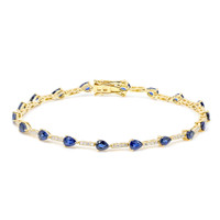 4.05 Ct.Tw. Sapphire 18K Yellow Gold bracelet