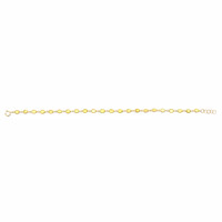 3.93&nbsp;Ct.Tw.Total Carat Weight Bluish Green Sapphire Tennis/Line Bracelet, 14K Yellow Gold Image