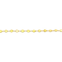 3.93&nbsp;Ct.Tw.Total Carat Weight Bluish Green Sapphire Tennis/Line Bracelet, 14K Yellow Gold Image