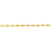 3.93&nbsp;Ct.Tw.Total Carat Weight Bluish Green Sapphire Tennis/Line Bracelet, 14K Yellow Gold Image