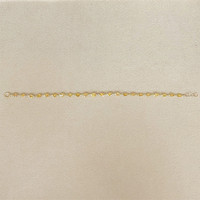 3.93&nbsp;Ct.Tw.Total Carat Weight Bluish Green Sapphire Tennis/Line Bracelet, 14K Yellow Gold Life Style