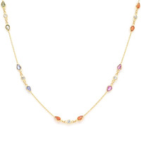 2.39 Ct. Sapphire 14K Yellow Gold necklace