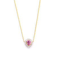 0.36 Ct. Sapphire 18K Yellow Gold necklace