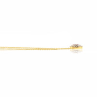 0.36 Ct. Pink Sapphire and Natural Diamond Pave Necklace, 18K Yellow Gold Image