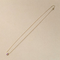 0.36 Ct. Pink Sapphire and Natural Diamond Pave Necklace, 18K Yellow Gold Life Style