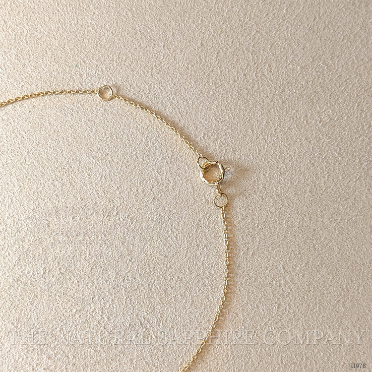 0.36 Ct. Pink Sapphire and Natural Diamond Pave Necklace, 18K Yellow Gold