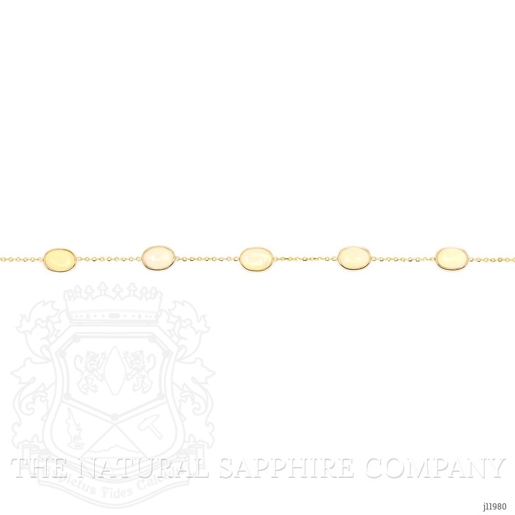 3.01 Ct.Tw. Multi Color Opal Bezel Bracelet, 14K Yellow Gold