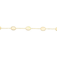 3.01 Ct.Tw.Total Carat Weight Multi Color Opal Bezel Bracelet, 14K Yellow Gold Image