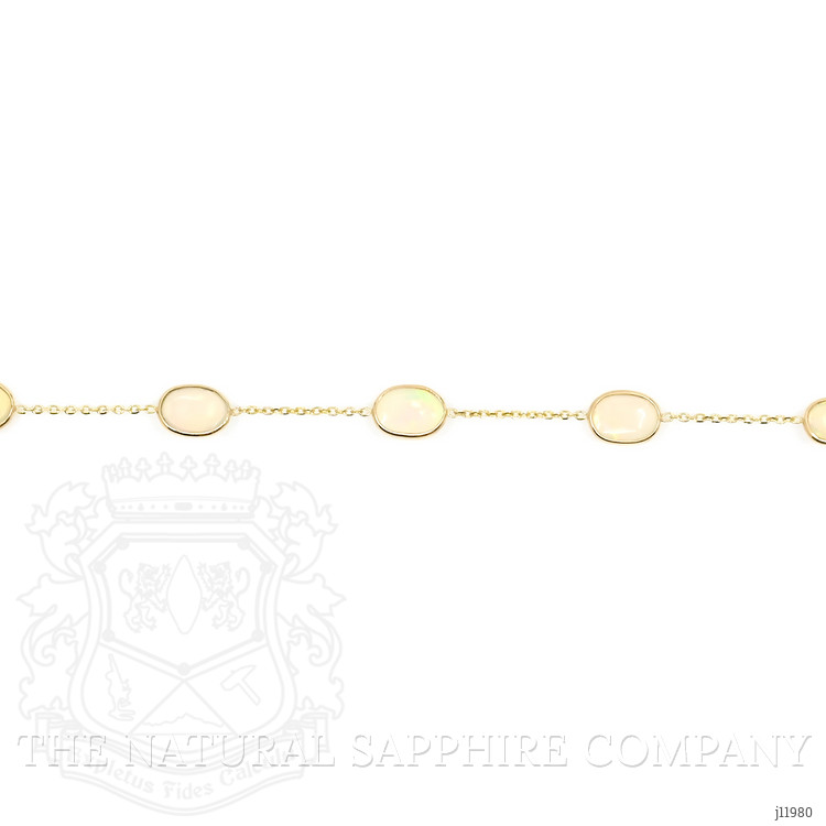 3.01 Ct.Tw. Multi Color Opal Bezel Bracelet, 14K Yellow Gold