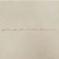 3.01 Ct.Tw.Total Carat Weight Multi Color Opal Bezel Bracelet, 14K Yellow Gold Life Style