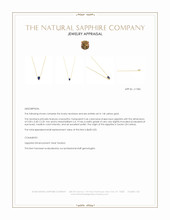 0.46 Ct. Blue Sapphire Bezel Necklace, 14K Yellow Gold Appraisal