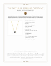 0.46 Ct. Blue Sapphire Bezel Necklace, 14K Yellow Gold Scan Report