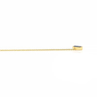 0.46 Ct. Blue Sapphire Bezel Necklace, 14K Yellow Gold Image