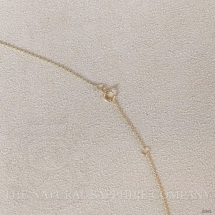 0.46 Ct. Blue Sapphire Bezel Necklace, 14K Yellow Gold