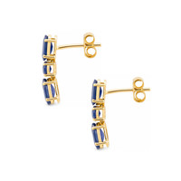 0.65&nbsp;Ct.Tw.Total Carat Weight Blue Sapphire Studs Earrings, 14K Yellow Gold Image