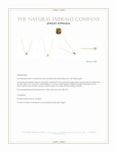 0.40 Ct. Emerald Bezel Necklace, 18K Yellow Gold Appraisal