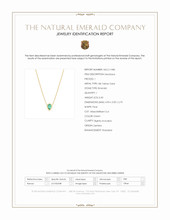 0.40 Ct. Emerald Bezel Necklace, 18K Yellow Gold Scan Report