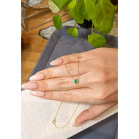 0.40 Ct. Emerald Bezel Necklace, 18K Yellow Gold Life Style