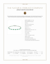 3.78 Ct.Tw.Total Carat Weight Emerald and Natural Diamond Tennis/Line Bracelet, 18K White Gold Scan Report