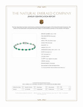 3.78 Ct.Tw.Total Carat Weight Emerald and Natural Diamond Tennis/Line Bracelet, 18K White Gold Scan Report