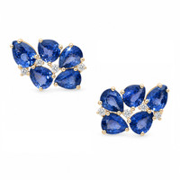 4.01 Ct.Tw. Sapphire 14K Yellow Gold earring