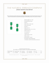 3.76 Ct.Tw.Total Carat Weight Emerald and Natural Diamond Studs Earrings, 14K Yellow Gold Scan Report