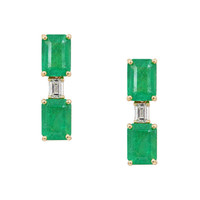 3.76 Ct.Tw. Emerald 14K Yellow Gold earring