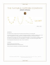 4.40 Ct. Orange Sapphire and Natural Diamond Bezel Necklace, 14K Yellow Gold Appraisal