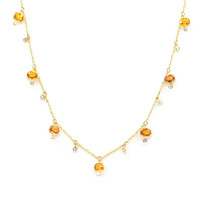 4.40 Ct. Sapphire 14K Yellow Gold necklace