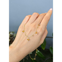 4.40 Ct. Orange Sapphire and Natural Diamond Bezel Necklace, 14K Yellow Gold Life Style