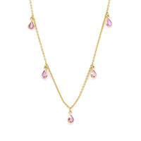 1.36 Ct. Sapphire 14K Yellow Gold necklace