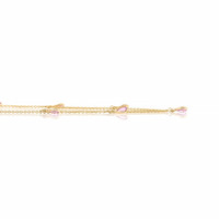 1.36 Ct. Pink Sapphire Bezel Necklace, 14K Yellow Gold Image