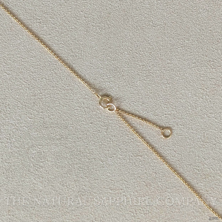 1.36 Ct. Pink Sapphire Bezel Necklace, 14K Yellow Gold
