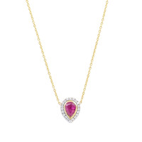 0.49 Ct. Ruby 18K Yellow Gold necklace