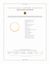 5.06&nbsp;Ct.Tw.Total Carat Weight Orange Sapphire Bezel Bracelet, 14K Yellow Gold Scan Report
