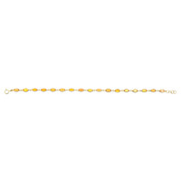 5.06&nbsp;Ct.Tw.Total Carat Weight Orange Sapphire Bezel Bracelet, 14K Yellow Gold Image