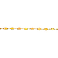 5.06&nbsp;Ct.Tw.Total Carat Weight Orange Sapphire Bezel Bracelet, 14K Yellow Gold Image
